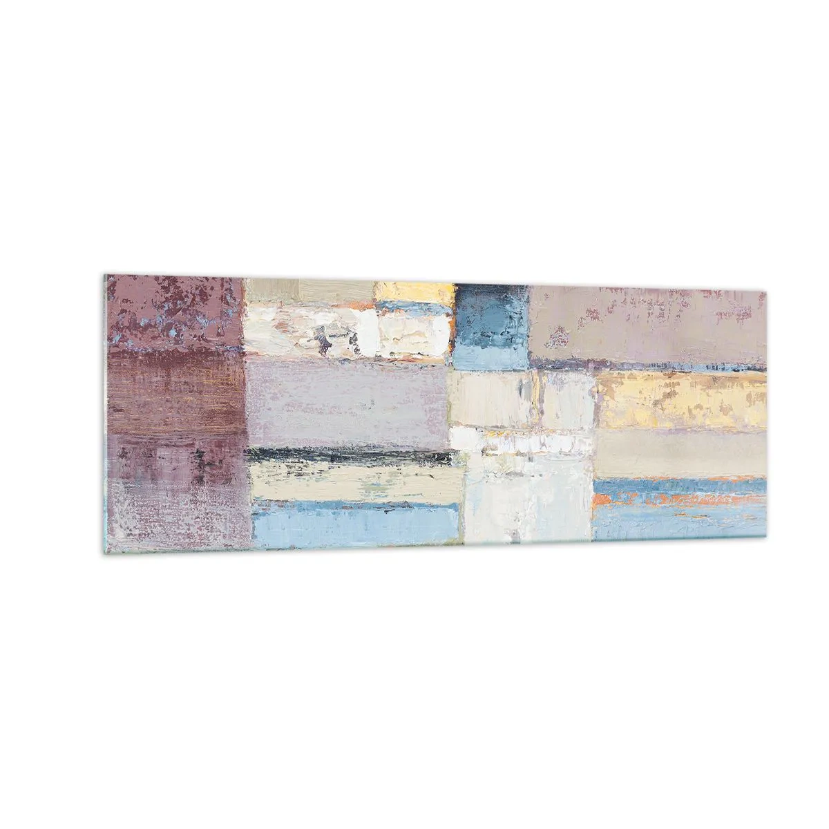 Glastavla - Bild på glas - Geometrins lugn - 140x50 cm