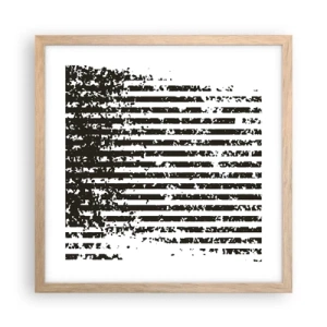Affisch i ram av ljusek - Rytm och brus - 40x40 cm