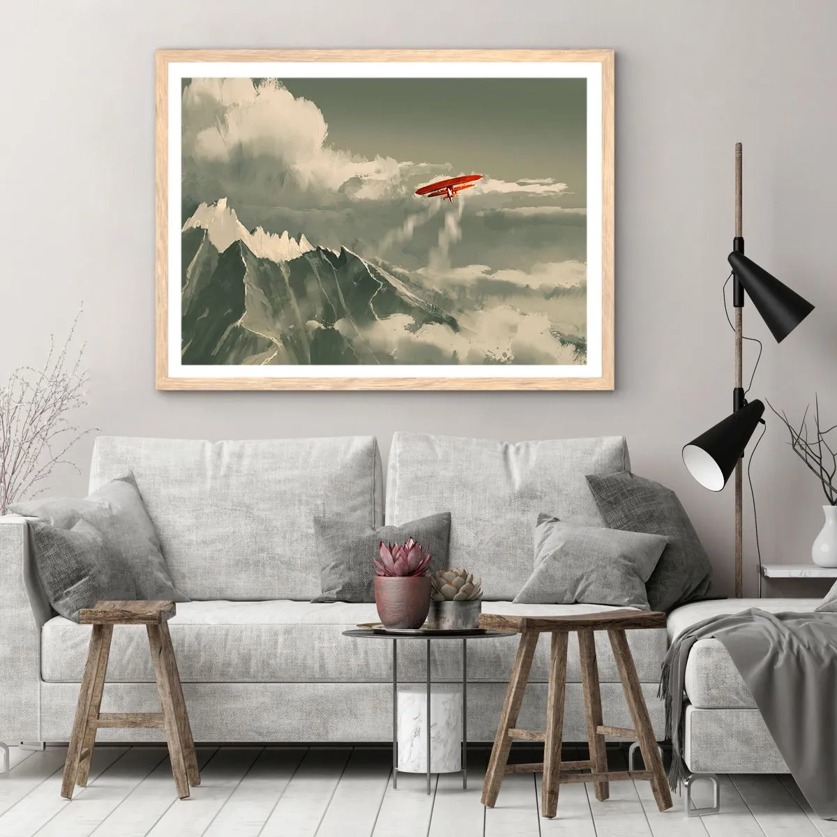 Affisch i ram av ljusek - Orädd pionjär - 70x50 cm