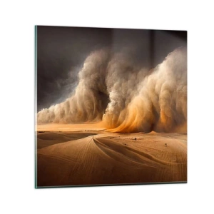 Glastavla - Bild på glas - Öknens vrede - 30x30 cm