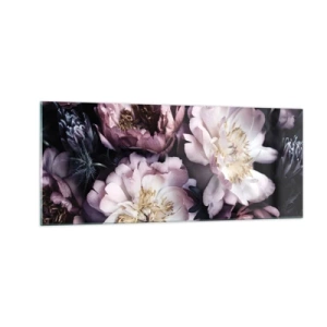 Glastavla - Bild på glas - En bukett i gammal stil - 100x40 cm