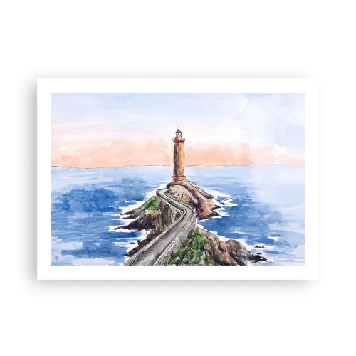 Affisch - Vänd mot havet - 70x50 cm