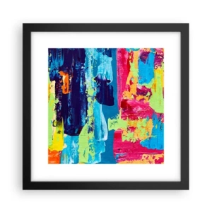 Affisch i svart ram - Livet är skönt! - 30x30 cm