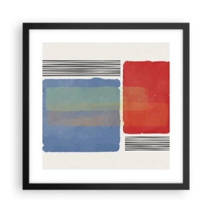 Affisch i svart ram - Geometrins anda  - 40x40 cm