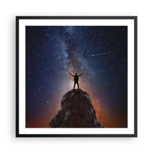 Affisch i svart ram - Kraften är med mig! - 60x60 cm