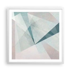 Affisch i vit ram - Lugnt trots dynamiskt - 60x60 cm