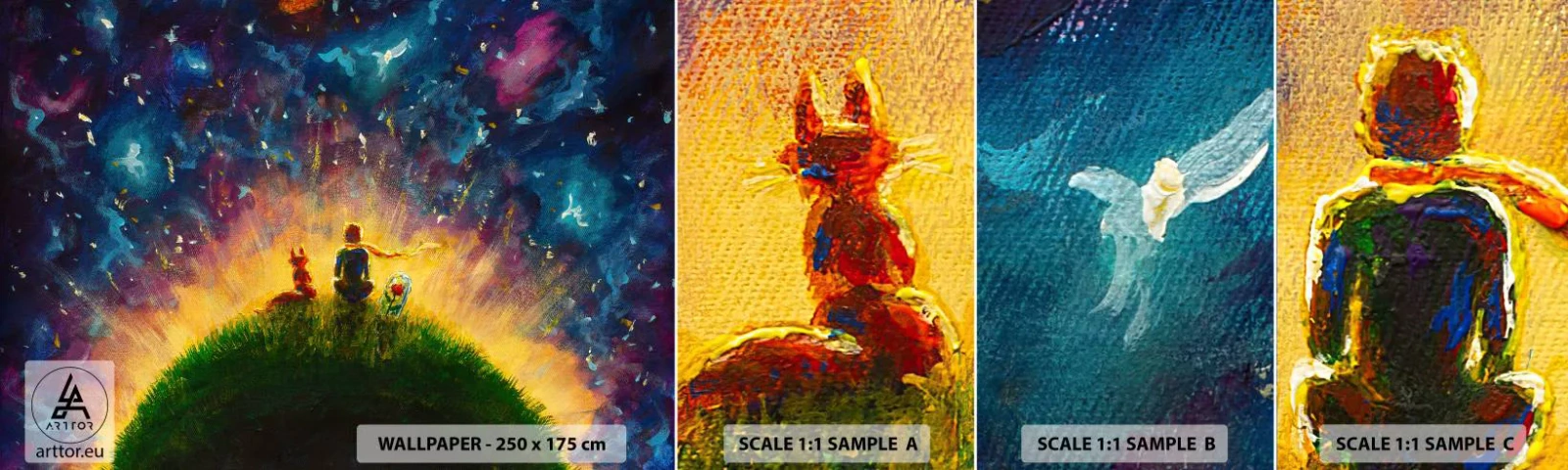 Fototapet Prov Standard Eco - Kärlek och vänskap - hela världen - För barn, Vänskap, Abstraktion - 100x30 cm