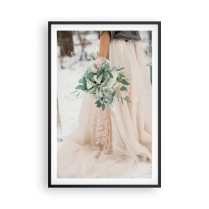 Affisch i svart ram - Och så levde de lyckliga i alla sina dagar - 61x91 cm