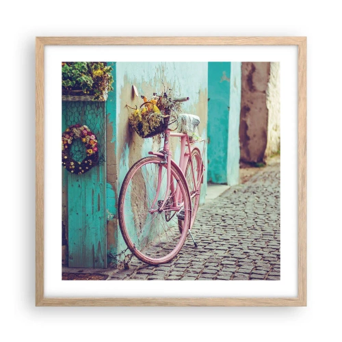 Affisch i ram av ljusek - Strax tillbaka - 50x50 cm