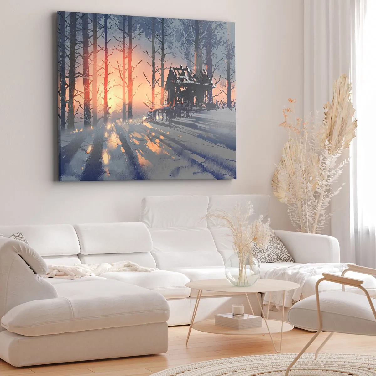 Canvastavla - Bild på duk - det är bara solen som tittar in här - 120x80 cm
