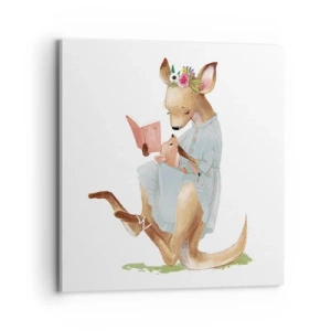 Canvastavla - Bild på duk - Mamma, läs för mig - 70x70 cm