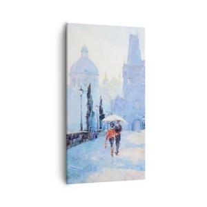 Canvastavla - Bild på duk - Förtrollade av regnet - 55x100 cm