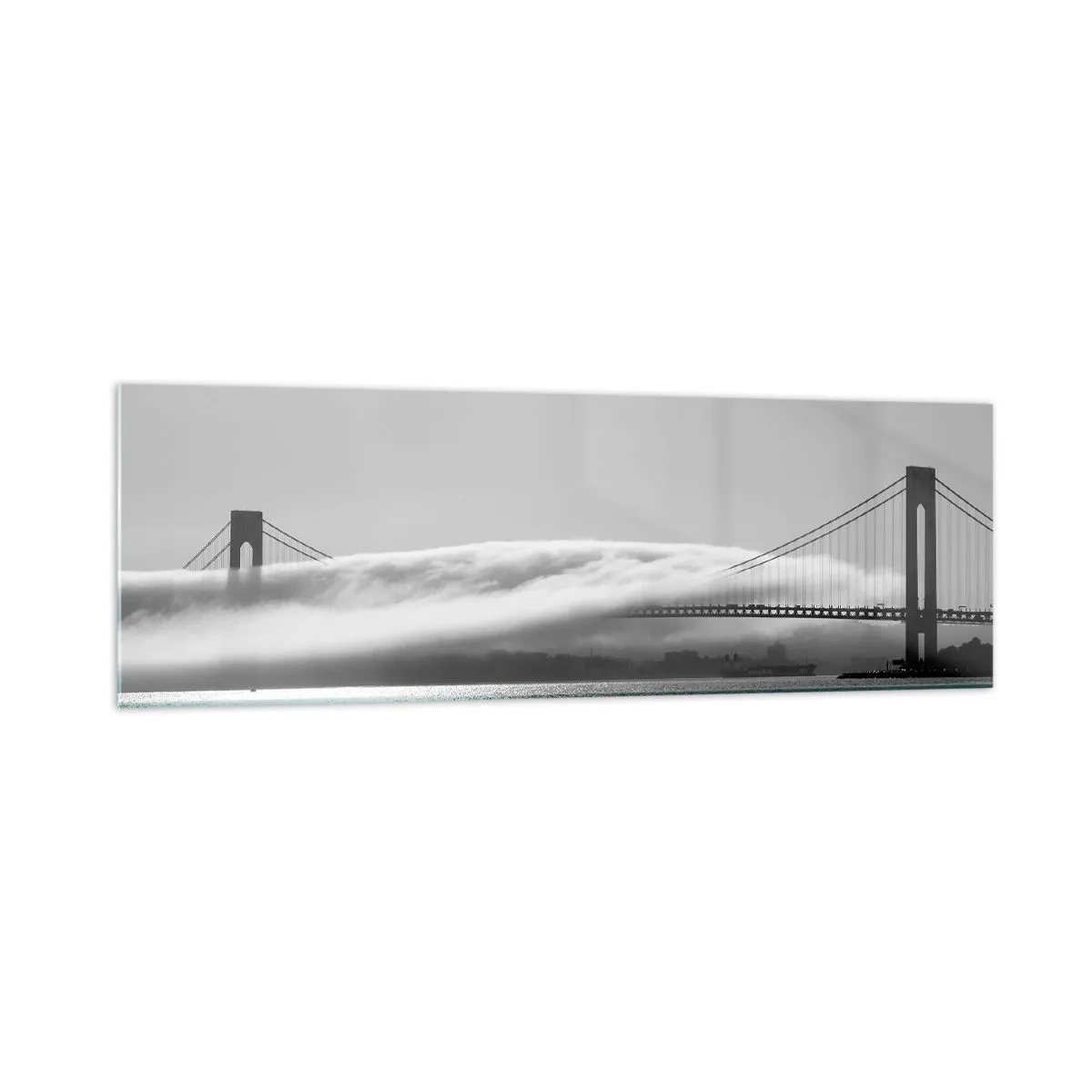 Glastavla - Bild på glas - Passera Golden Gate - 160x50 cm