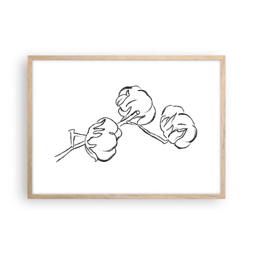 Affisch i ram av ljusek - Bomullsdun - 70x50 cm