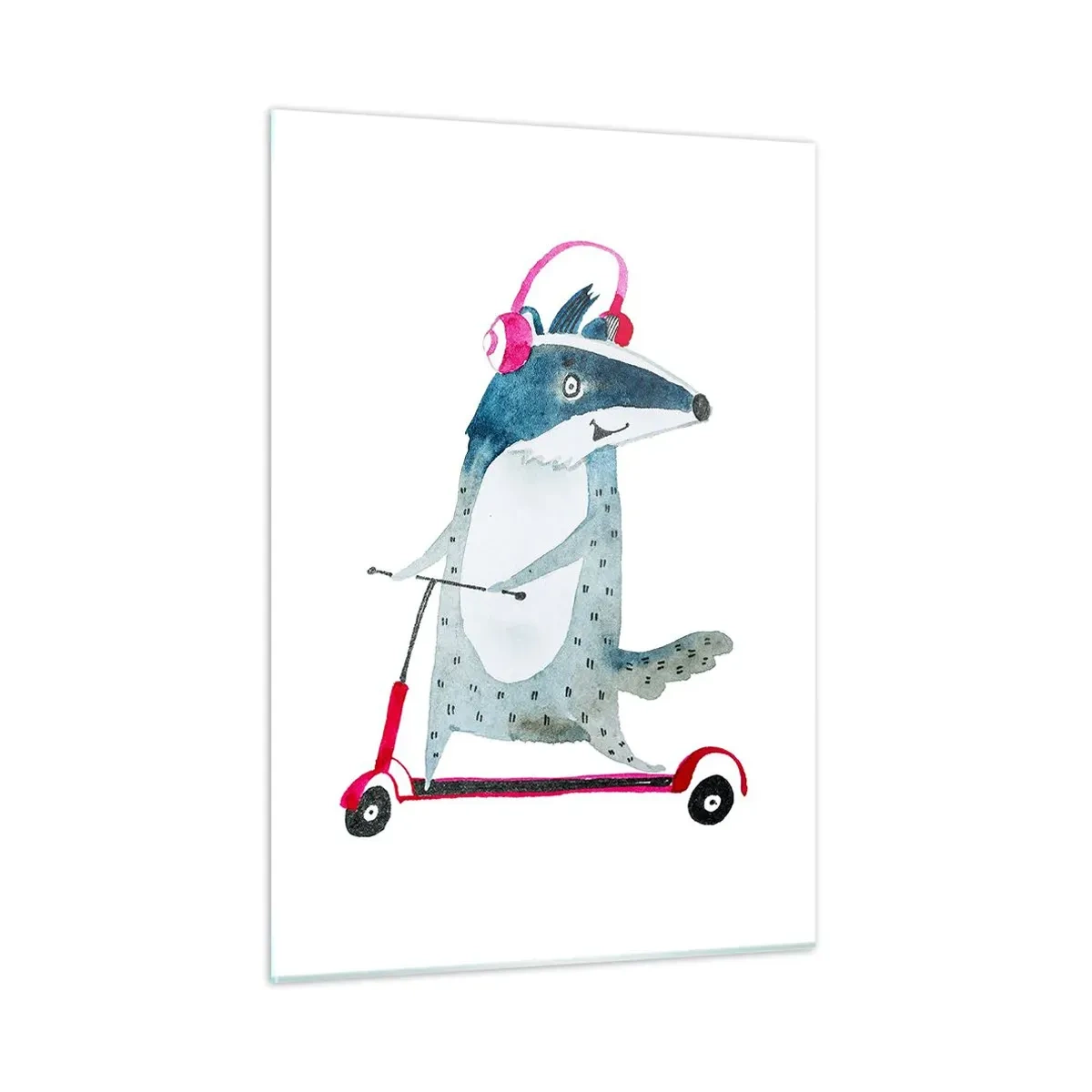 Glastavla - Bild på glas - Grävlingens glädje - 50x70 cm