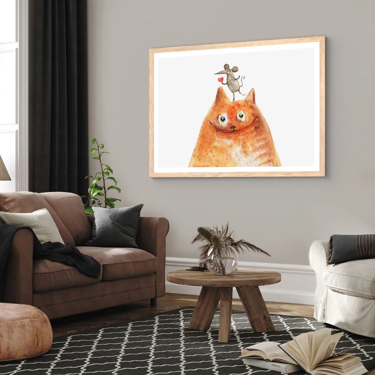 Affisch i ram av ljusek - Kärlekens paradoxer - 70x50 cm