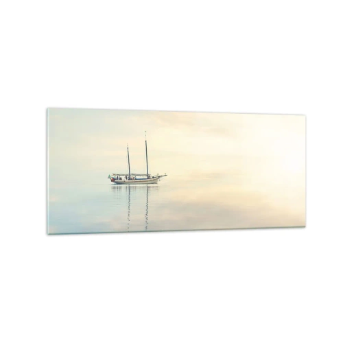 Glastavla - Bild på glas - I ett hav av tystnad - 120x50 cm
