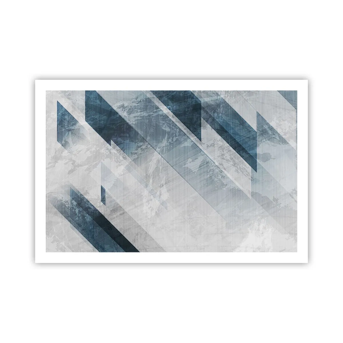 Affisch - Tredimensionell komposition – gråhetens rörelse - 91x61 cm