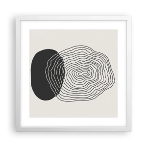 Affisch i vit ram - Varaktighet och vibration - 40x40 cm