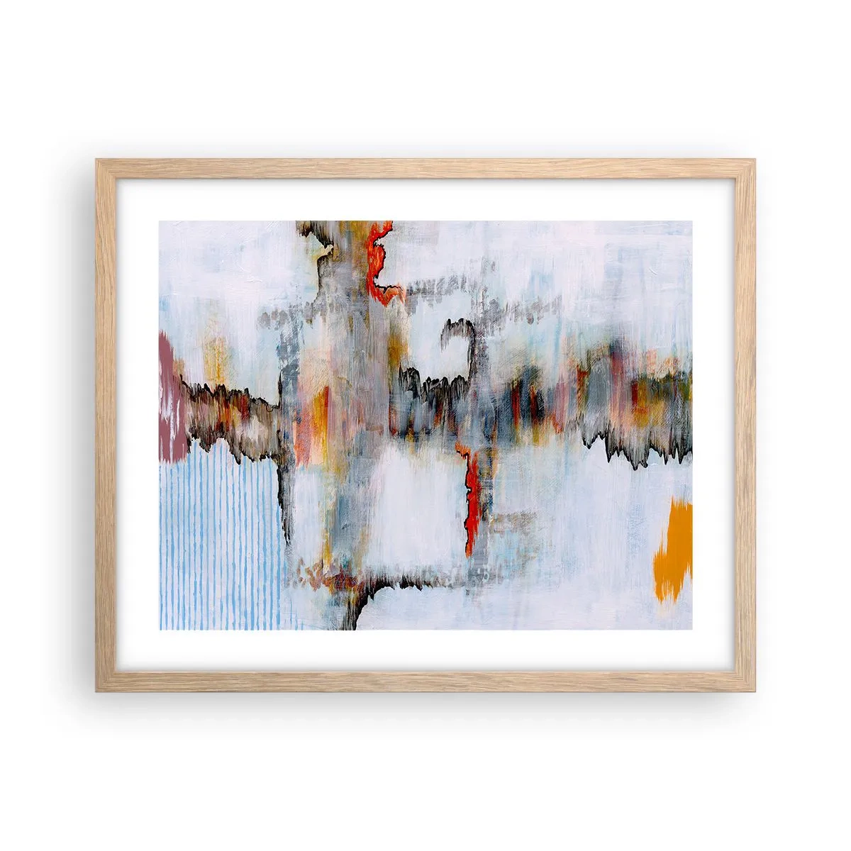 Affisch i ram av ljusek - Med pinne på vatten - 50x40 cm