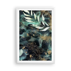 Affisch i vit ram - Förtrollad trädgård - 61x91 cm