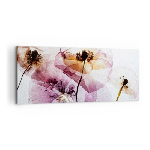 Canvastavla - Bild på duk - Blommornas transparenta kroppar - 100x40 cm