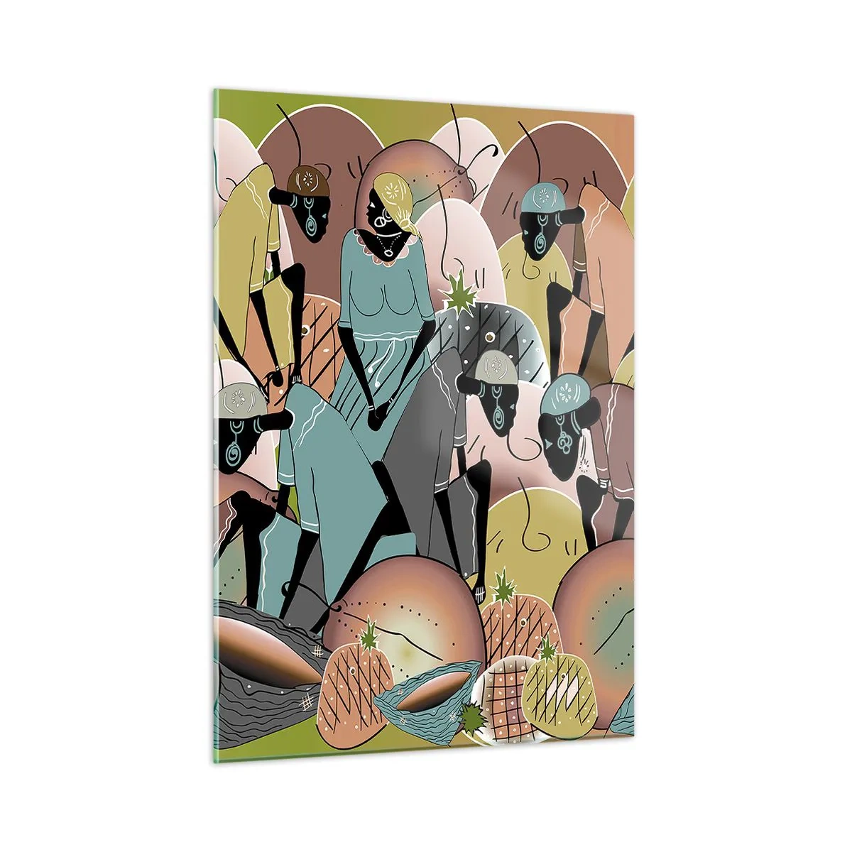 Glastavla - Bild på glas - Högtiden kommer - 50x70 cm