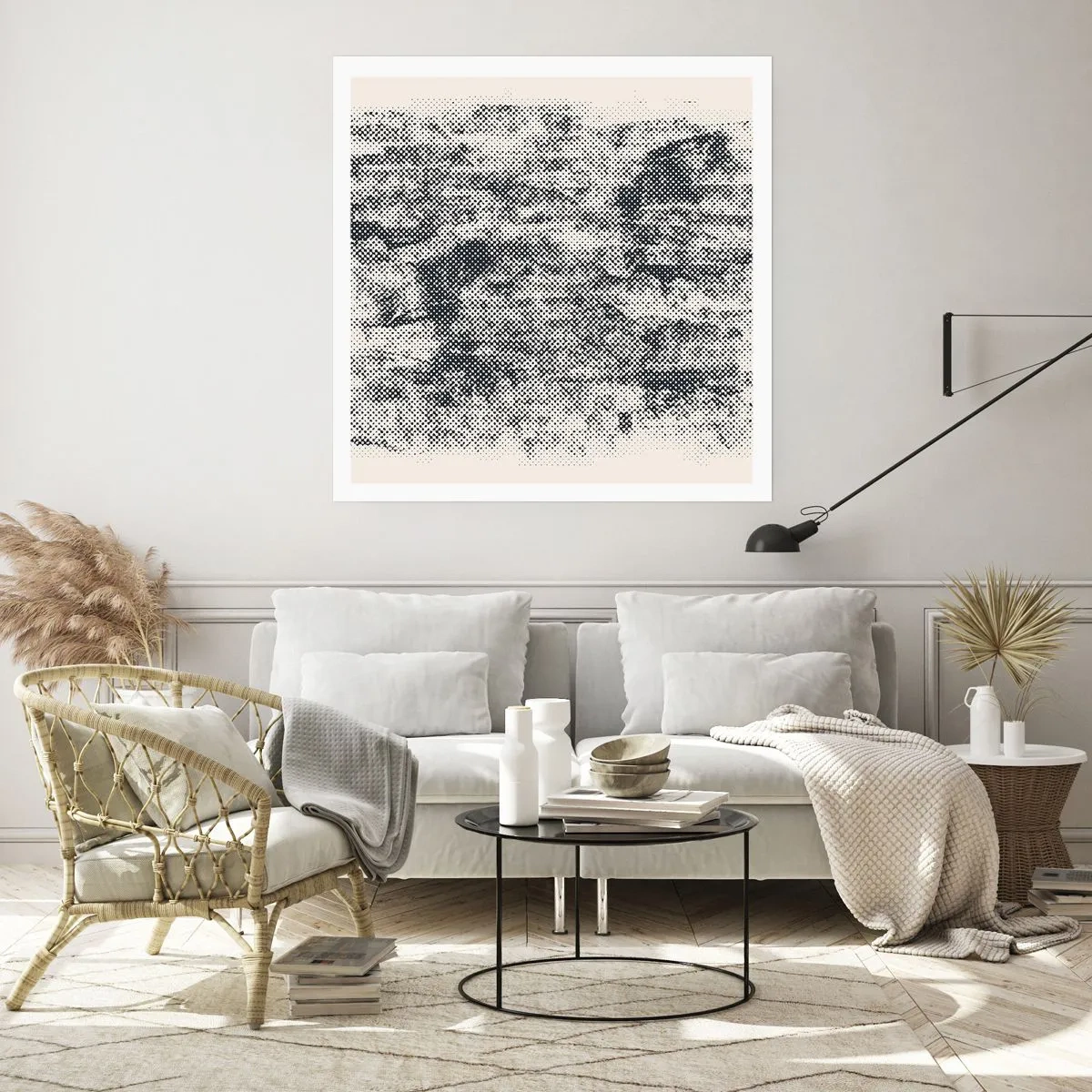 Affisch - Dimmig komposition - 50x50 cm