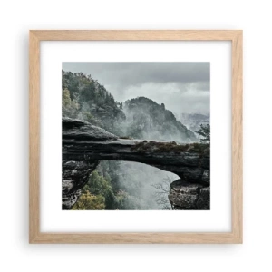 Affisch i ram av ljusek - Äventyret är på väg att börja - 30x30 cm