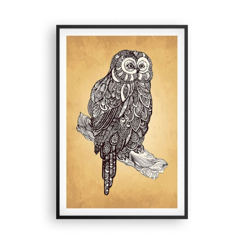 Affisch i svart ram - Invecklade ornament av visdom - 61x91 cm