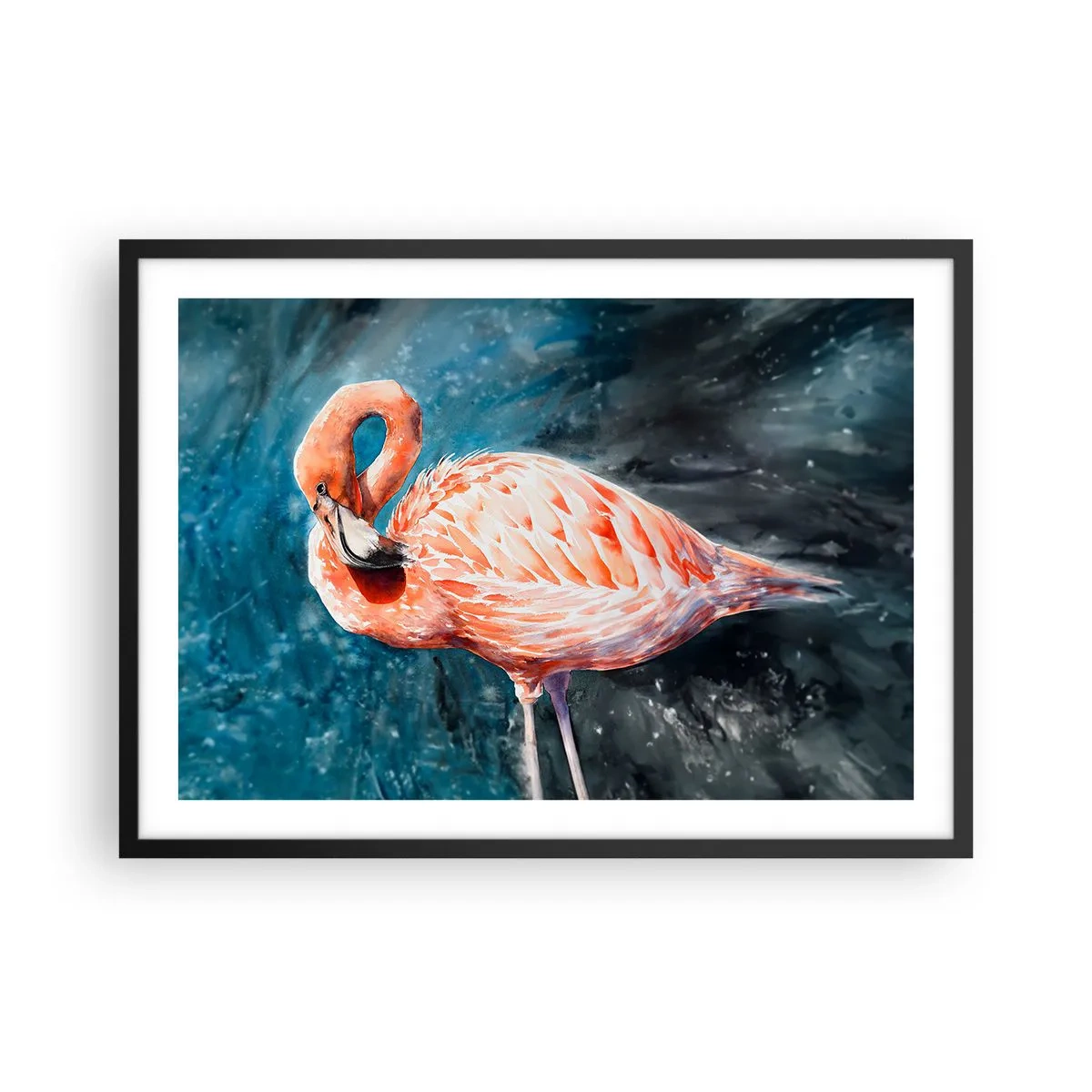Affisch i svart ram - Dekorativt till sin natur - 70x50 cm