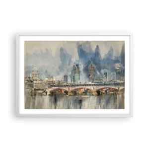 Affisch i vit ram - London i hela sin prakt - 70x50 cm