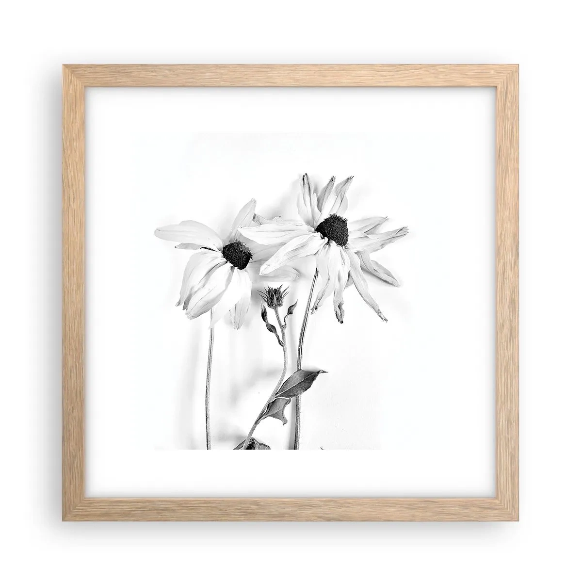 Affisch i ram av ljusek - Ingen vill vara ensam - 30x30 cm