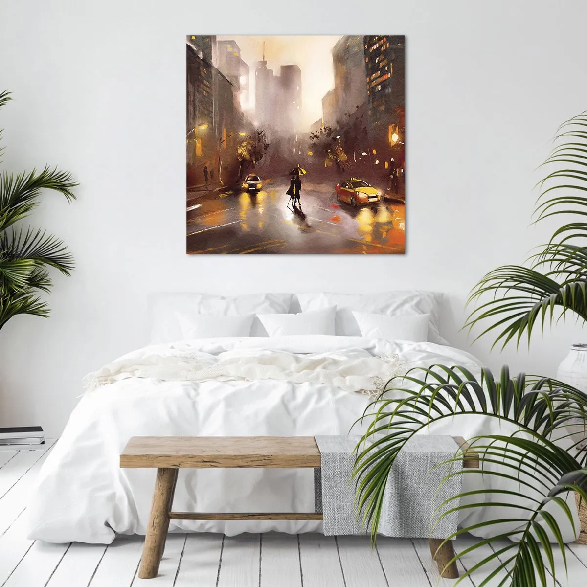 Canvastavla - Bild på duk - I New Yorks ljus - 30x30 cm