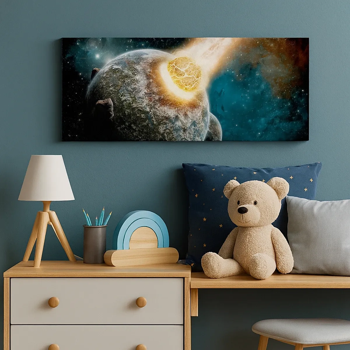 Canvastavla - Bild på duk - Förödelse eller födsel? - 30x30 cm