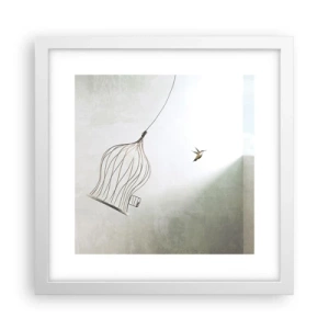 Affisch i vit ram - I sitt esse - 30x30 cm