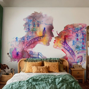 Fototapet Premium Sand - Suckarnas hemliga bro - Abstraktion, Förälskade par, Arkitektur - 350x256 cm