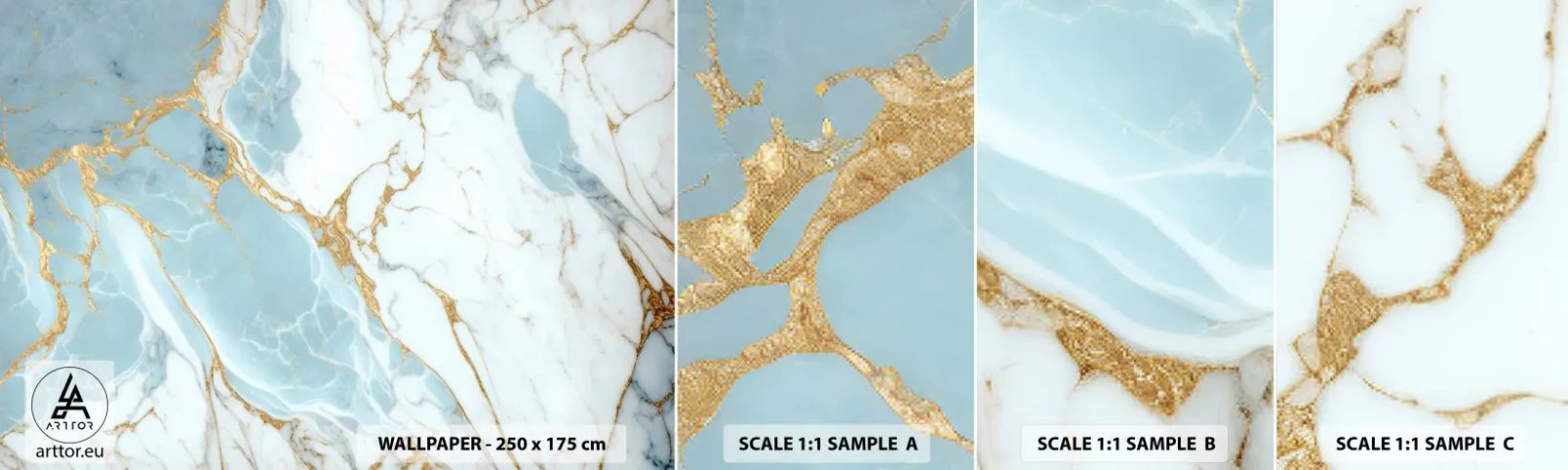 Fototapet Prov Standard Eco - Stenrikedom - Art déco, Glamour, Marmor - 100x30 cm