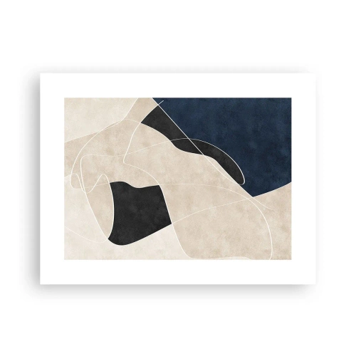 Affisch - Abstrakt komposition - färgkontrast - 40x30 cm