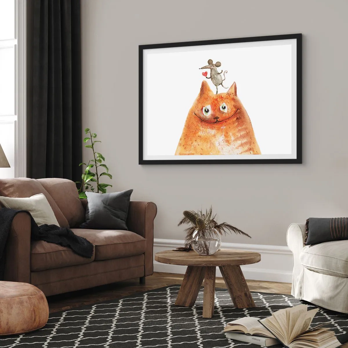 Affisch i svart ram - Kärlekens paradoxer - 100x70 cm