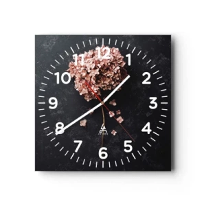 Väggklocka - Klocka på glas - Ett verkligt romantiskt tecken - 40x40 cm