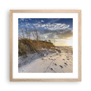 Affisch i ram av ljusek - Inbjudan till promenad - 40x40 cm