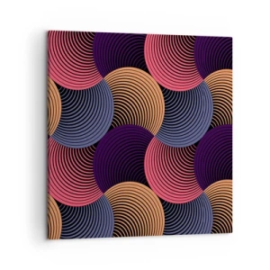 Canvastavla - Bild på duk - I en cirkulär rytm - 50x50 cm