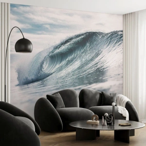 Fototapet Premium Canvas - Vattentopp - Havsvåg, Hav, Hav - 400x280 cm