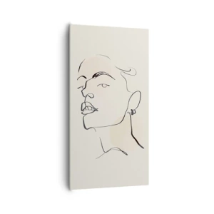 Canvastavla - Bild på duk - Stolt blick - 65x120 cm