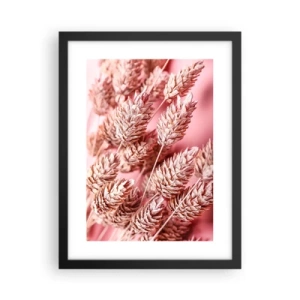 Affisch i svart ram - Blomkaskad i rosa - 30x40 cm