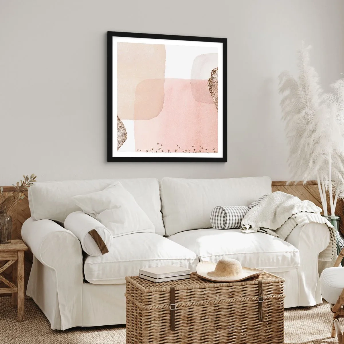 Affisch i svart ram - Titta genom färgen - 60x60 cm