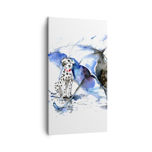 Canvastavla - Bild på duk - För vänner är för det - 45x80 cm