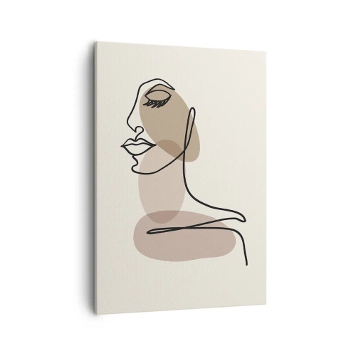 Canvastavla - Bild på duk - Lyssnar på sig själv - 50x70 cm