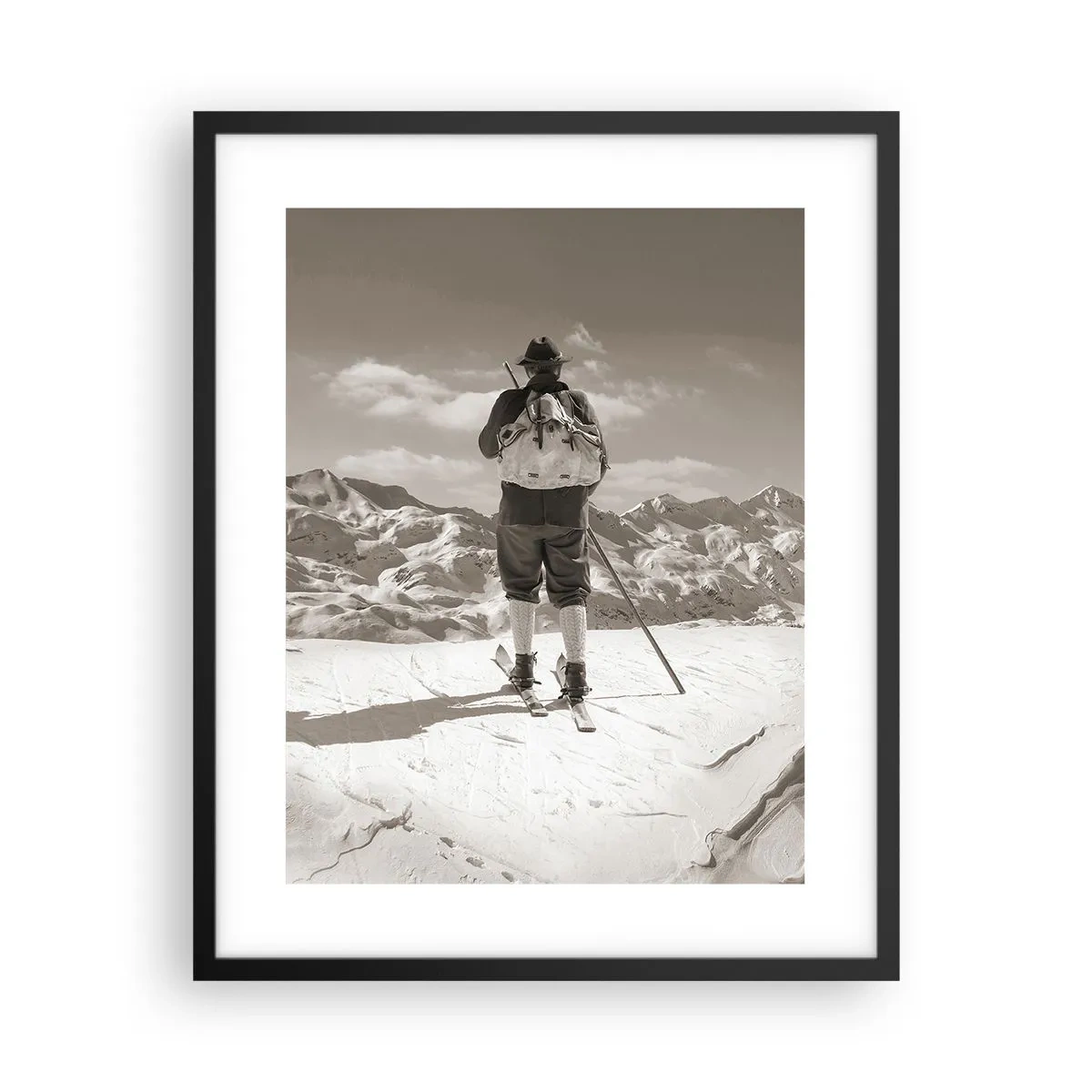 Affisch i svart ram - Och fjällen är samma - 40x50 cm